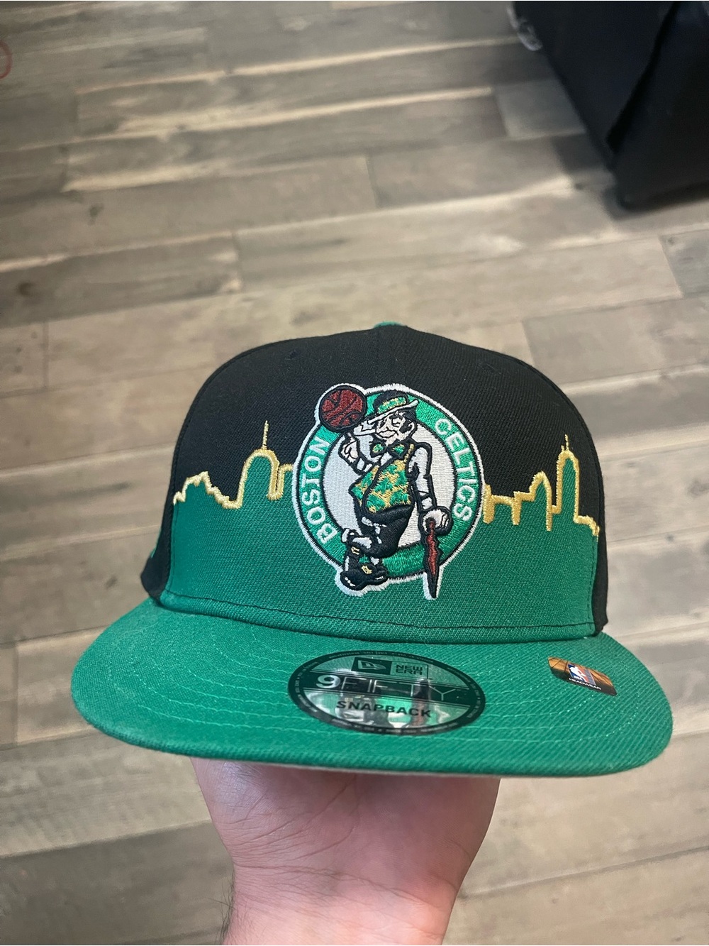 New Era Boston Celtics Green and Black Snapback Hat